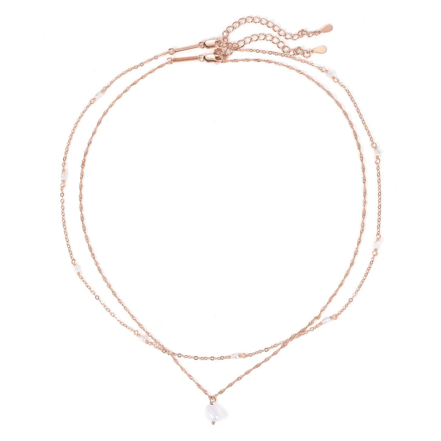 Set Collares Glamor Plata de Ley 925